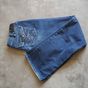 Silver Suki Surplus jeans.